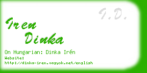 iren dinka business card
